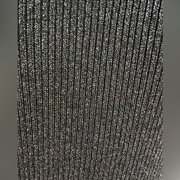 Antonio Melani Silver Lurex Pleaded Sweater Midi Dress - Picture 4 of 11